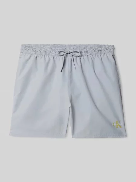 Kąpielówki Calvin Klein Underwear z autografem szare