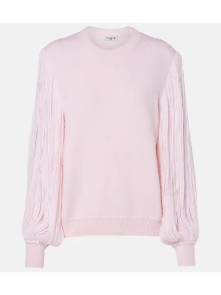 Pulover Alaïa de lână roz