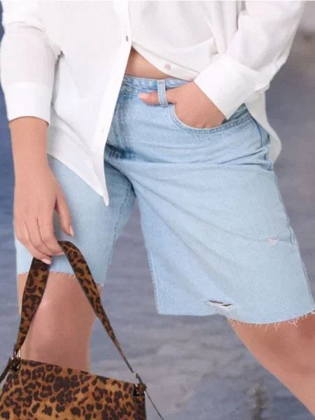 Джинсові шорти high waist PLUS SIZE синій