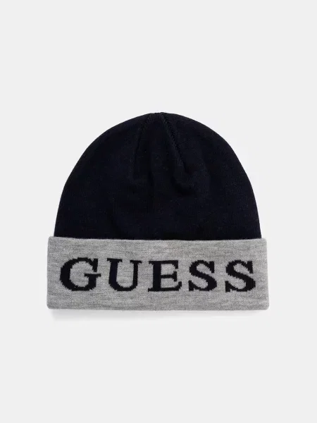 Kapa s primesjo volne Guess mornarsko modra