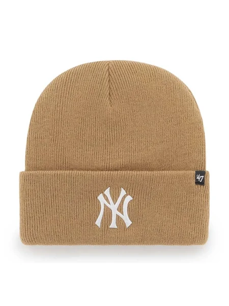 Шапка 47 brand MLB New York Yankees оранжево бежово