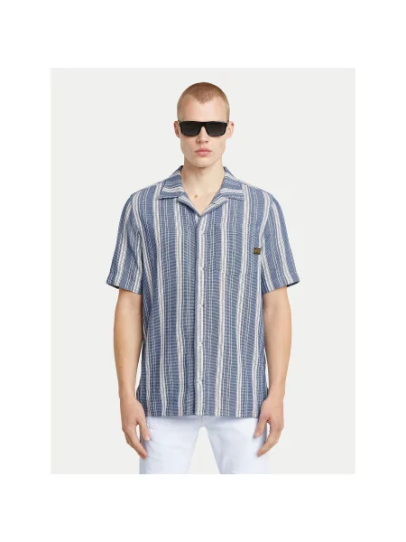 G-Star Raw Marškiniai One Pocket Regular Fit mėlyna