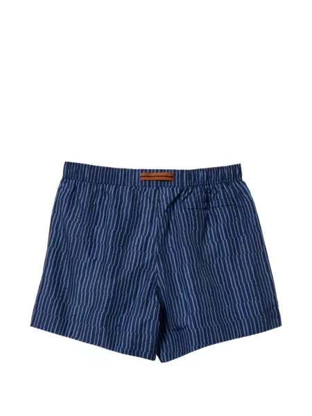 Slip de baie Zegna cu dungi albastru