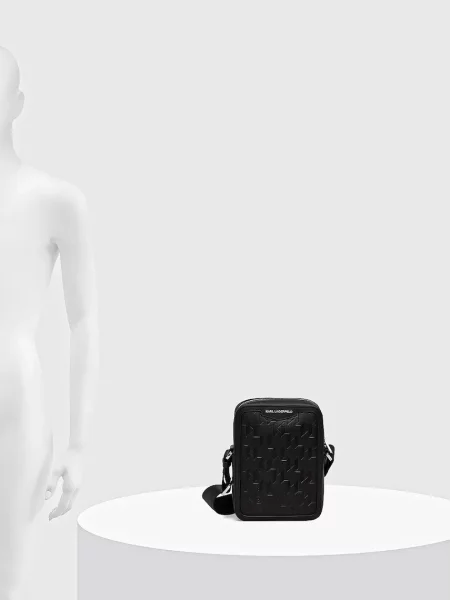 Шкіряна сумка Karl Lagerfeld K/LOOM чорний