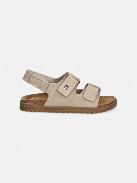 Tommy Hilfiger Dječje sandale od brušene kože bež