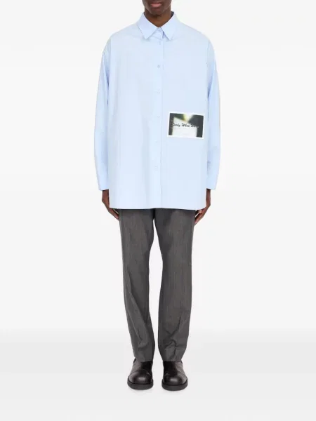 Košulja Mm6 Maison Margiela s printom plava