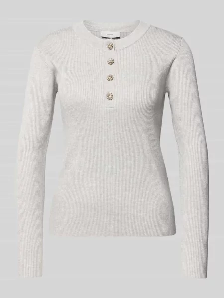 Sweter z dzianiny z mieszanki z listwą guzikową Copenhagen Muse