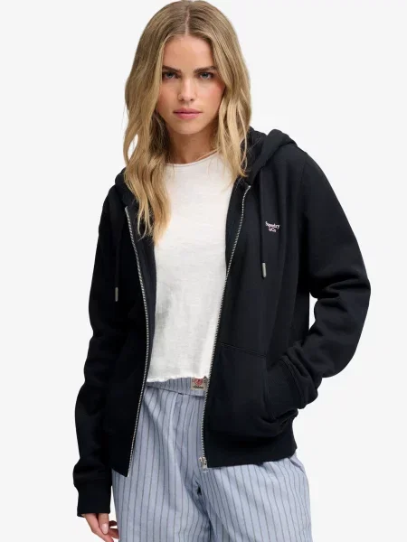 Superdry & Co Tepláková bunda námornícka modrá
