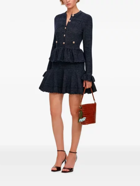Rochie mini Self-portrait tricotate albastru