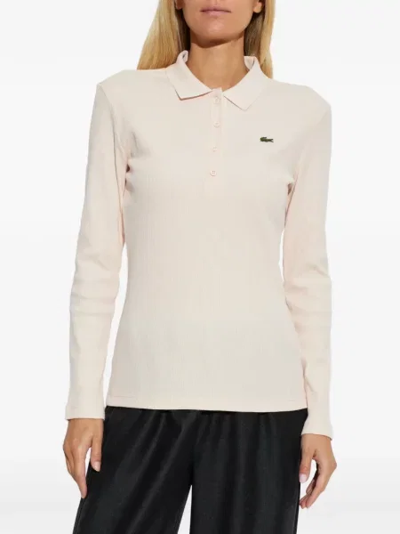 Lung tricou polo Lacoste roz