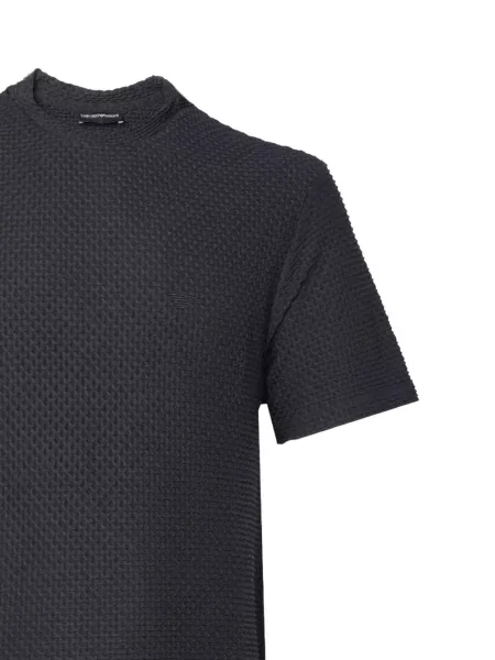 Πλεκτή μπλούζα Emporio Armani μαύρο