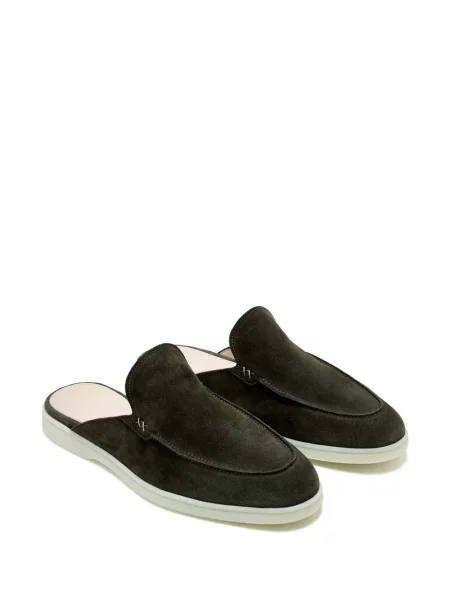 Pantofi loafer Forsa din piele de căprioară verde