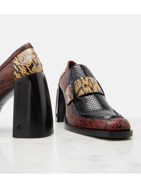 Pantofi cu toc Jimmy Choo din piele cu model piele de șarpe