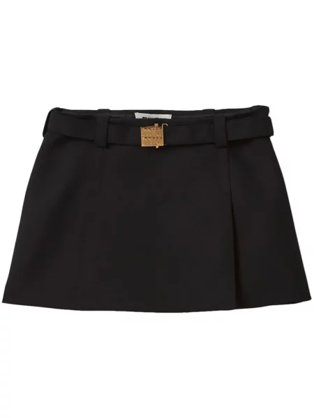 Fustă Miu Miu de lână negru