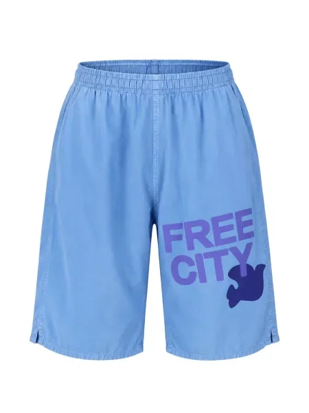 Pantaloni scurți Freecity cu imagine albastru