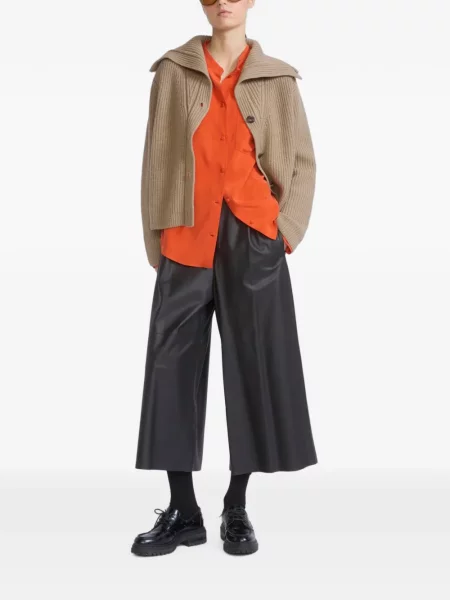 Gulerat cardigan Yves Salomon tricotate