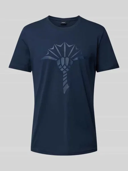 T-shirt z nadrukowanym motywem Joop! Collection granatowa