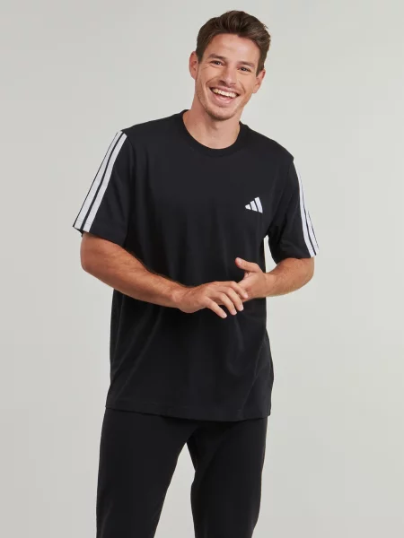 Prugasta majica Adidas crna
