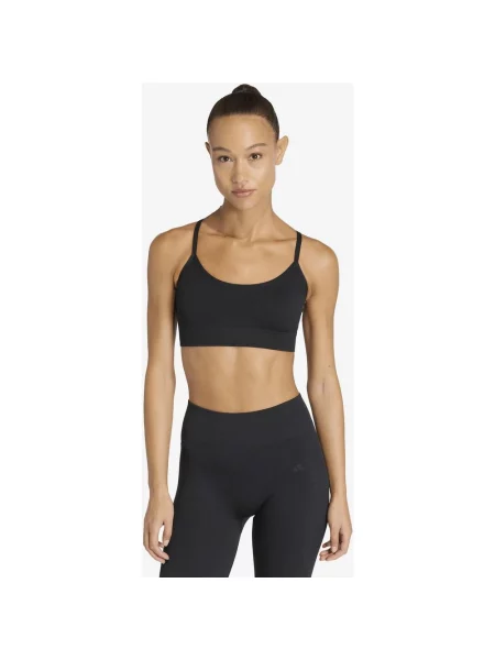 Biustonosz adidas Workout Essentials Knit Light Support XS czarny