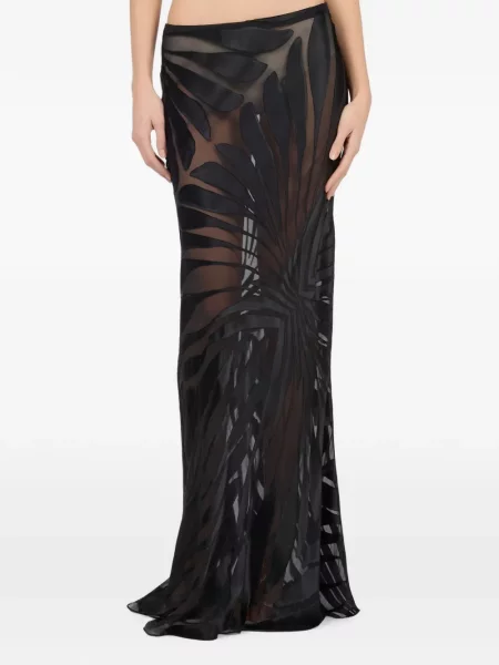 Fusta maxi Roberto Cavalli cu imagine negru