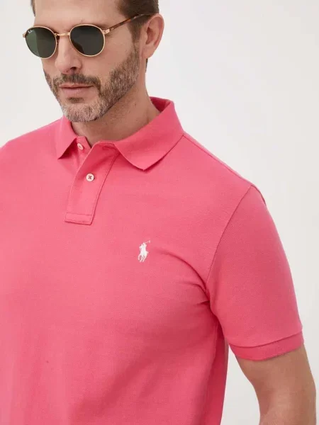 Polo Ralph Lauren polo gładki różowy