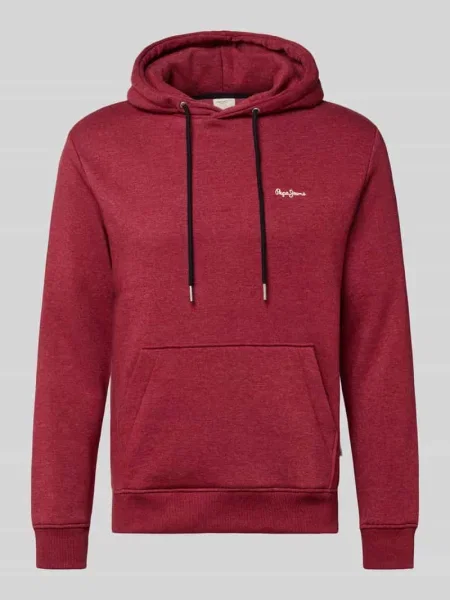Bluza z kapturem Pepe Jeans z kapturem czerwona