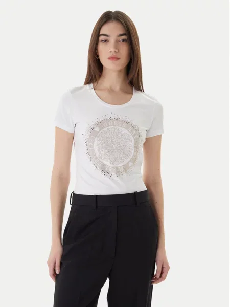 Guess T-Shirt Camelia biały