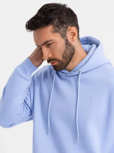 Hanorac cu glugă Ombre cu glugă albastru