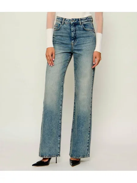 Patrizia Pepe Blugi | Relaxed fit | high waist albastru
