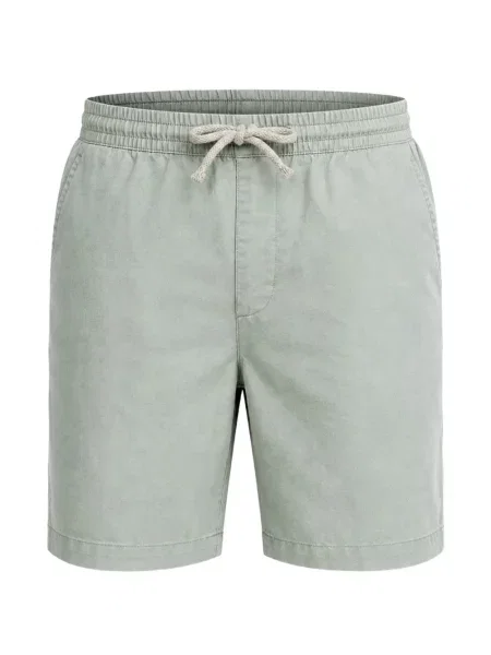 Pantaloni scurți Superdry de in cu cordon verde