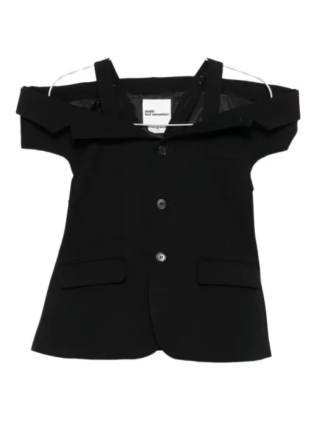 Kurtka Noir Kei Ninomiya z odkrytymi ramionami czarna