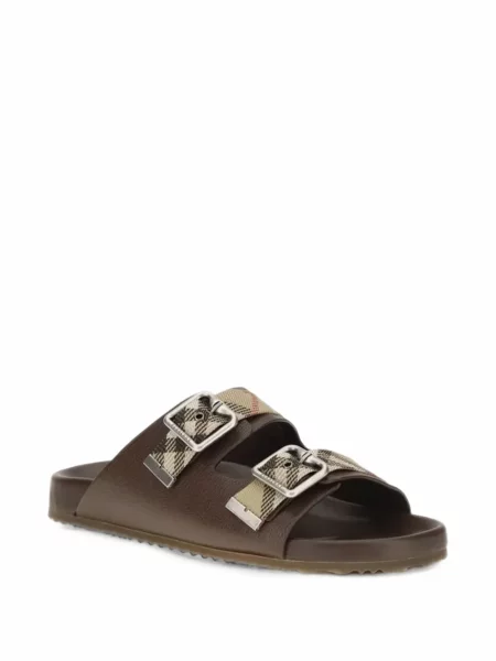 Sandale Burberry din piele maro