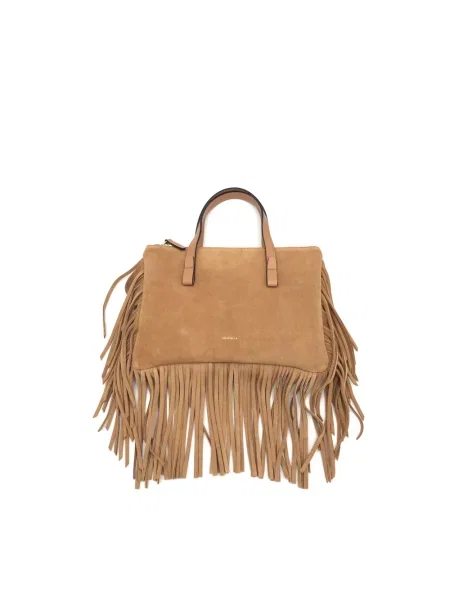 Shopperka Loristella z frędzli brązowa