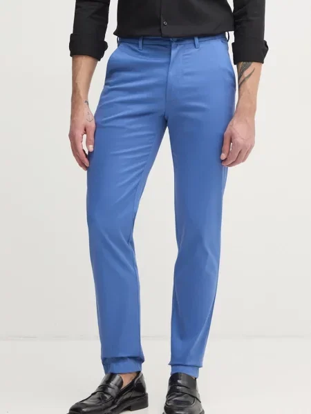Панталон Calvin Klein с кройка по тялото сиво