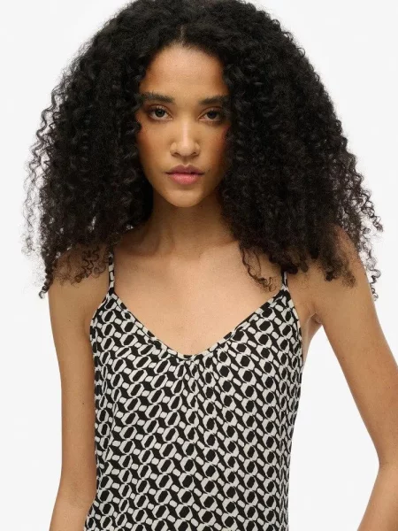 Superdry Cami Maxi Dress – sukienka maxi na ramiączkach z koronką – Ronnie Geo biała