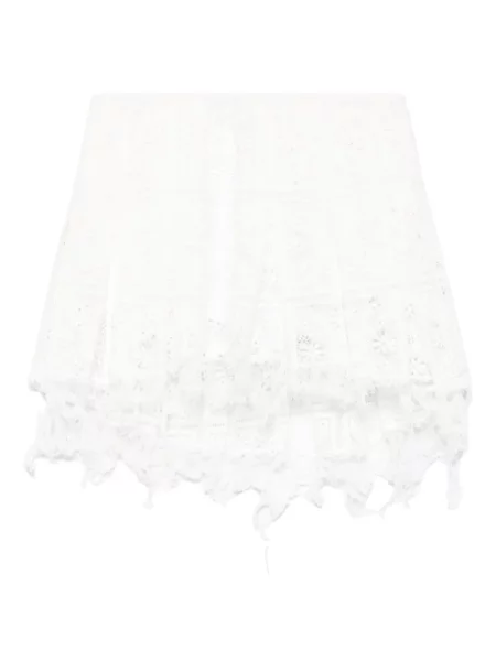 Mała mały spódnica mini Loewe koronkowa biała