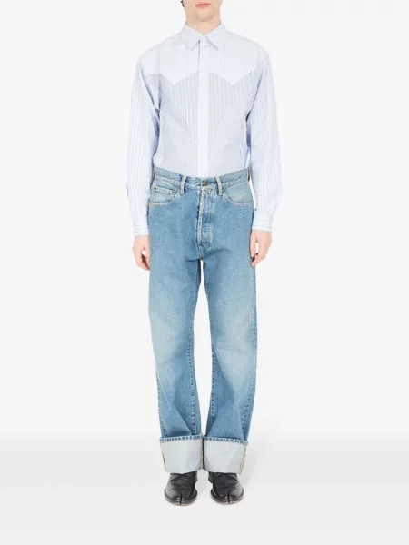 Tiesūs džinsai Maison Margiela mėlyna