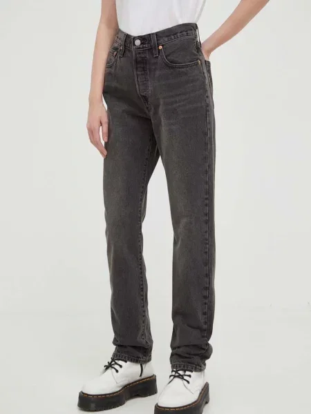 Дънки Levi's с висока талия сиво