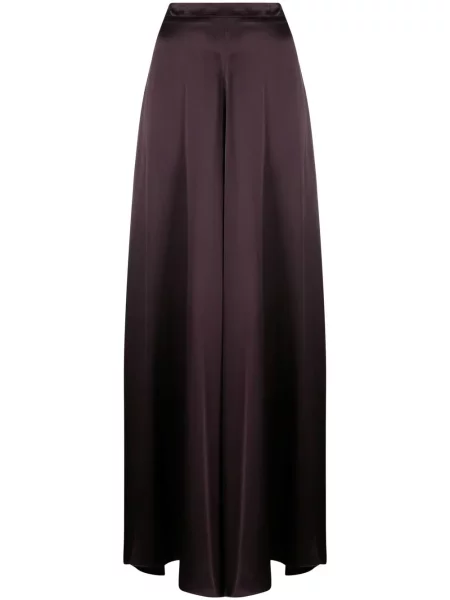 Pantaloni Voz din satin maro