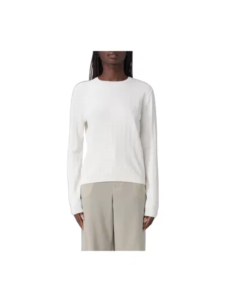 Sweter Armani Exchange z logo beżowy