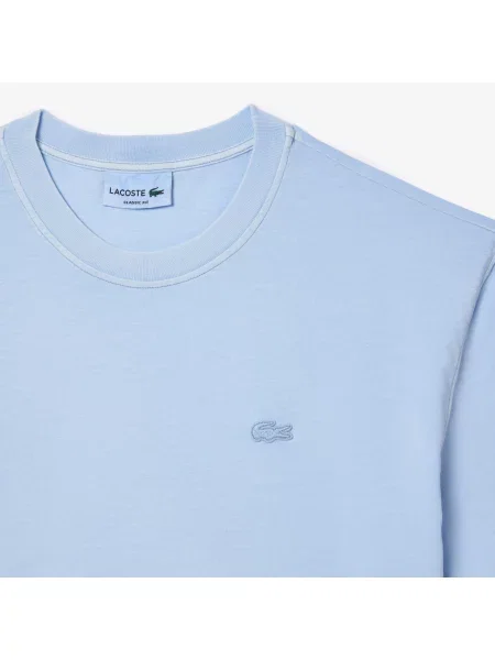 Lacoste Koszulka Natural Dyed Jersey niebieska