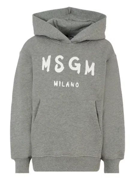 Bluza z kapturem dziecięca Msgm szara