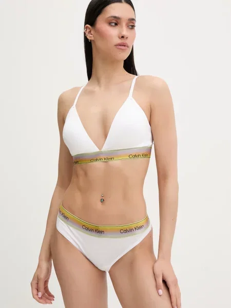Calvin Klein Underwear tanga s bavlnou bílé