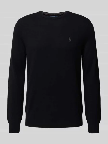 Polo Ralph Lauren Swetry Mężczyzna L Wełna Wełniany Sweter czarny