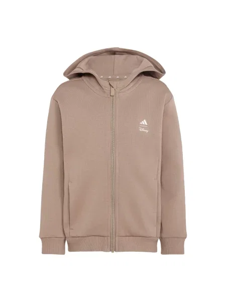 ADIDAS SPORTSWEAR Αθλητική ζακέτα φούτερ Adidas x Disney Micky Maus καφέ λευκό