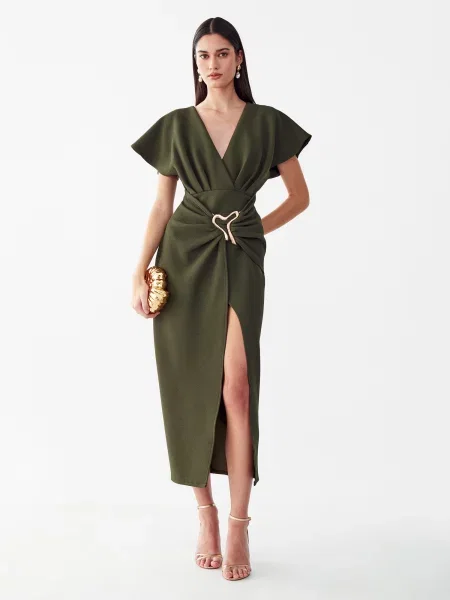 BWLDR Rochie de cocktail Shaya oliv