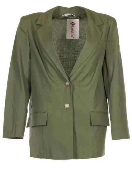 Лляний Піджак LadyLike зелений