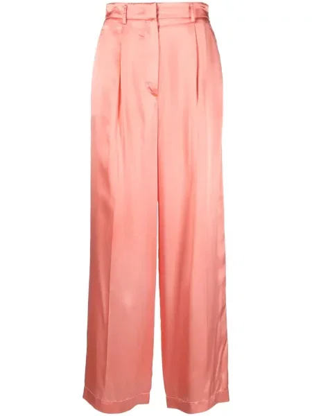 Pantaloni Forte_forte din satin roz