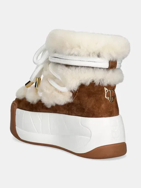 Naked Wolfe cizme de iarna Darling Darling Tan Cow Suede maro