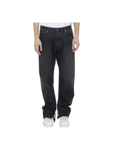 Jeansy straight leg Off-white białe